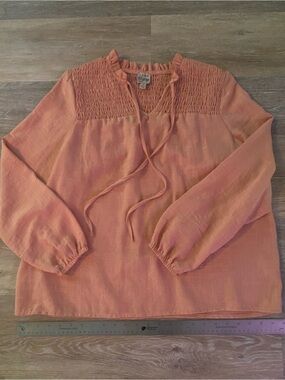Como Vintage Peach Blouse Medium